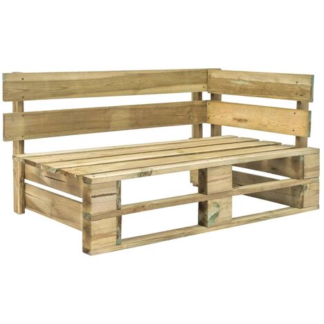 Garden Pallet Corner Bench Wood