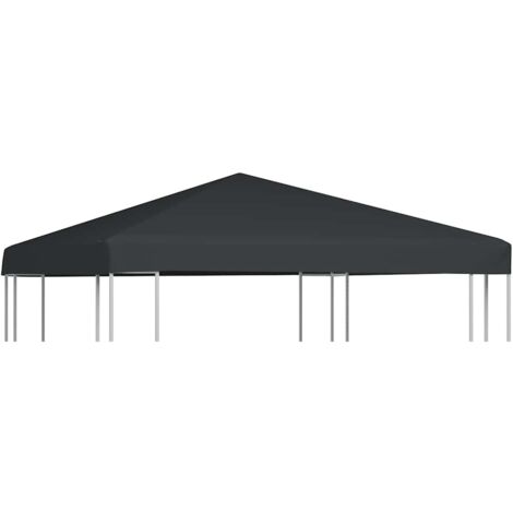 Gazebo Top Cover 310 g/m² 3x3 m Grey