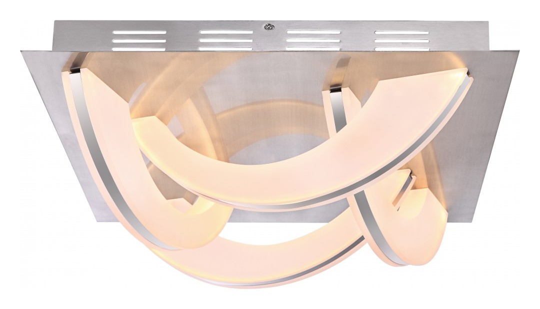 Globo - Deckenlampe LED Modern Design Wohnzimmerlampe Deckenleuchte quadratisch, Bogen Design, 1x LED 44,8W 1638Lm warmweiß, LxB 50 x 50 cm