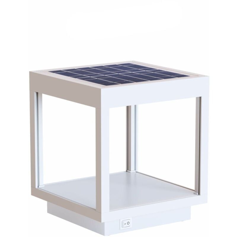 Lanterne solaire à visière led alimentée par batterie 3,5 w, IP54 blanche
