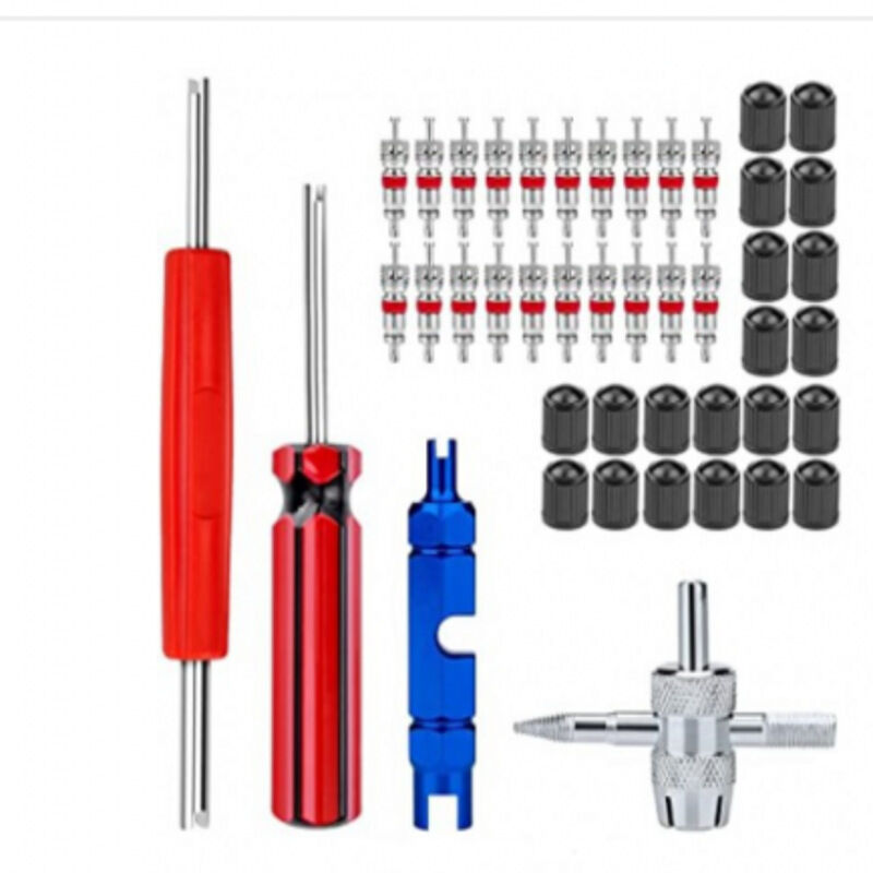 Csparkv - 44pcs Valve Core Remover Repair Tool Kit Double and Single Head Valve Core Remover Replacement Bike Motorcycle