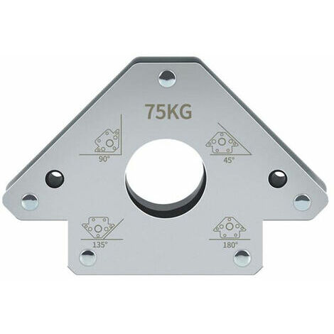 45° 90° 135° 180° Outil auxiliaire de soudage électrique Positionneur de soudage magnétique Fer à souder électrique Aimant à angle droit Biseau fixateur multi-angle, force d'aspiration 75 kg - force d