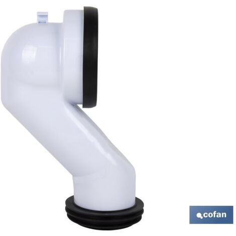 COFAN 45° abgewinkelte Verbindungsmuffe für Toilette mit Gummilippe Ø110 mm