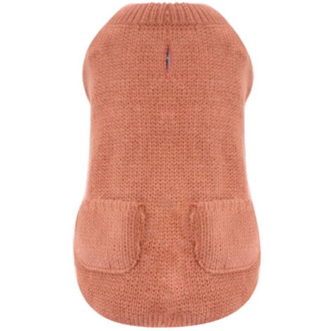 45 cm: Pull sans manches modèle Oslo Terra di Siena pour chiens