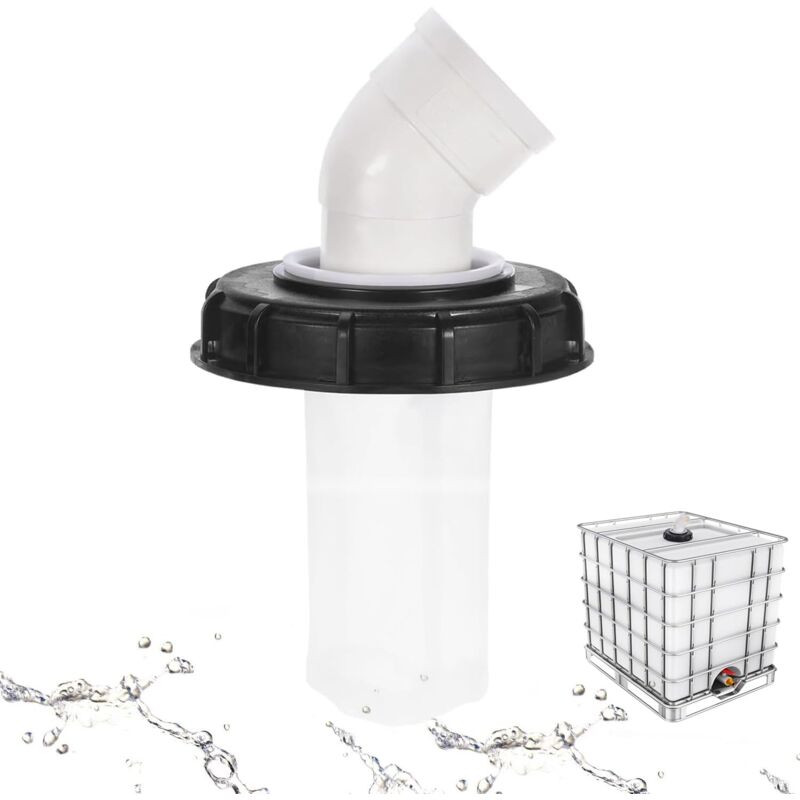 45° Couvercle de Réservoir IBC avec Filtre en Nylon Lavable pour Réservoir d'eau de Pluie IBC 1000L, Filtre À Couvercle IBC Accessoires de Réservoir
