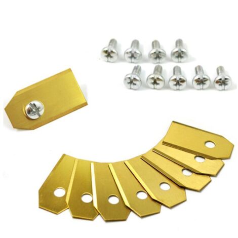 45 cuchillas de titanio, cuchillas de 0,75 mm con 9 tornillos, compatibles con Husqvarna Automower, Gardena 105, 310, 315, 320, 420, 430x, R40i y otros cortacéspedes robóticos (duraderos) o