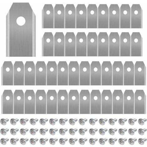 TORANA 45 cuchillas de titanio para todos los robots cortacésped Husqvarn/Automower/Yardforce/Gardena (3g-0,75 mm) con 45 tornillos, cuchillas de repuesto para los modelos 105,310,315,320,420,430x,r40i Ulise