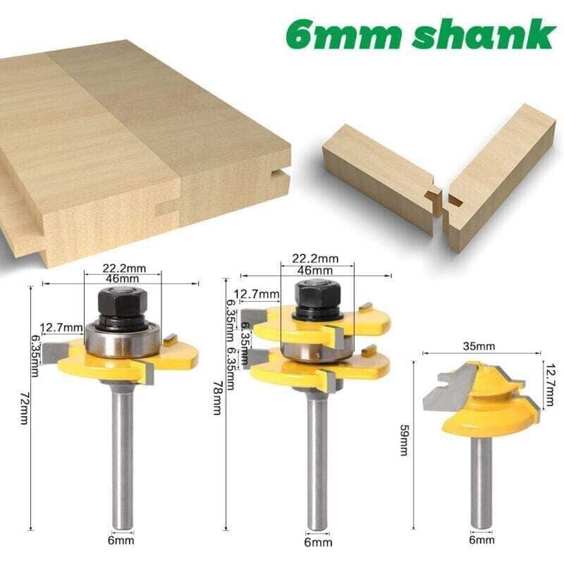 Image of 45°-Gehrungsfräser mit Arretierung + Nutfräser + 6-mm-Nutfräser
