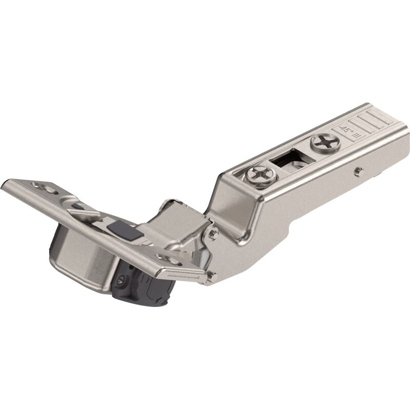Blum Clip Top Scharnier mit Feder - Winkelscharnier -45 Grad Möbelscharnier zum Schrauben, Stahl vernickelt