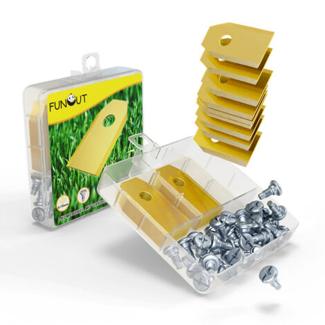 45 lame in titanio per tutti i rasaerba robotizzati Husqvarn/Automower/Yardforce/Gardena (3 g-0,75 mm) con 45 viti, lame di ricambio per modelli 105, 310, 315, 320, 420, 430x, r40i