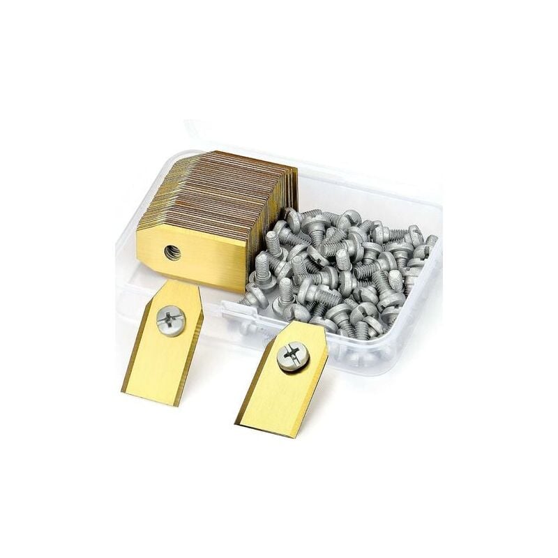 45 Lames de rechange pour robot tondeuse Husqvarna / Automower / Gardena / Yardforce, Lames de couteau en titane - Lames de rechange (3g - 0,75 mm)