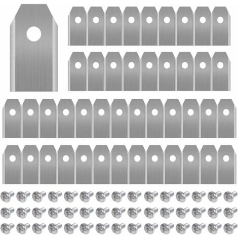 45 lames en titane - Compatibles avec toutes les tondeuses robotisées Husqvarn/Automower/Yardforce/Gardena (3G 0, 75 ) - Avec 45 vis - Lames de rechange pour modèles 105, 310, 315, 320, 420, 430x, R40