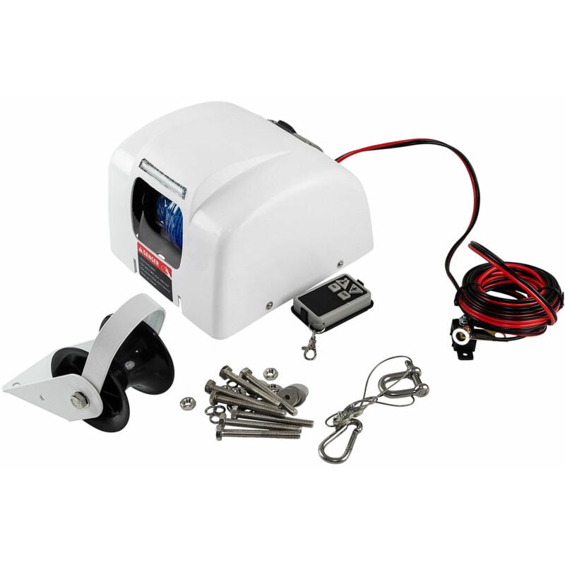 Image of 45 lbs Salzwasser Boot elektro Ankerwinde Marine mit drahtloser Fernbedienung