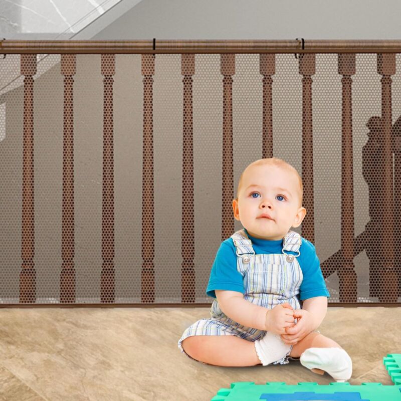 Gabrielle - 4,5 Mètres Filet de Sécurité pour Bébé, Filet de Protection Anti-Chute pour Escaliers, Balustrades de Balcon et Clôtures, Robuste et
