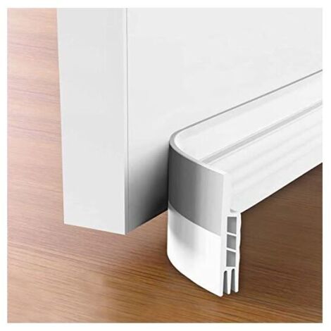 4,5 mm x 1 m 1 x weißer Zugluftstopper & Türdichtung – NEU: Schnell zu montierende, isolierende Türunterseite, ideal