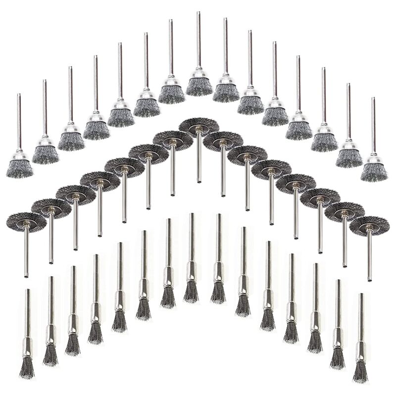 45 Pezzi Spazzole Metalliche, Spazzole Rotanti per...