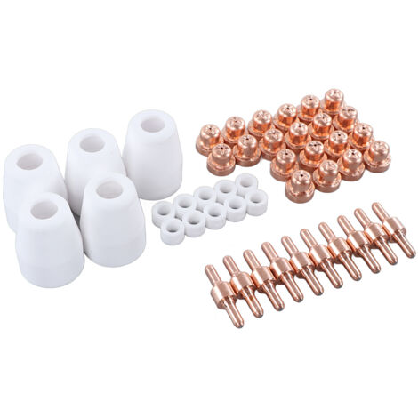 45 pièces consommables plasma pour poste de soudage LG40 PT31 CUT35 CUT40 CUT50, avec buse et protection de torche de découpe