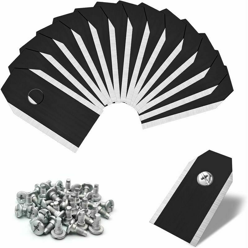 45 Pièces Lames de Couteau en Titane Noir, Lame pour Robot Tondeuse Universel, Lames de Rechange en Titane pour Toutes Les Tondeuses Robotiques