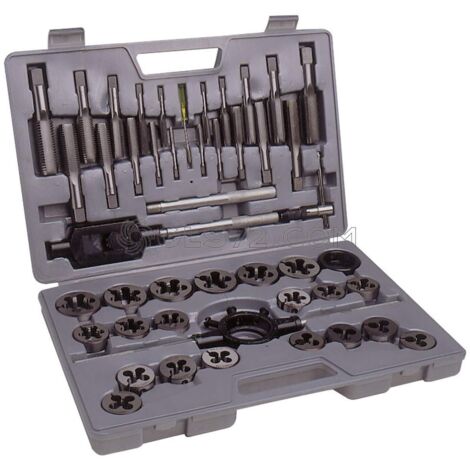 45 PZ JUEGO DE MACHOS Y COJINETES DE ACERO TUNGSTENO M6-M24 FERVI M100