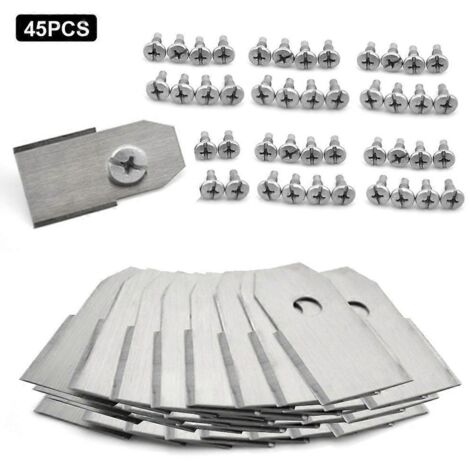 45 Stück Ersatz-Schneidmesser aus Edelstahl für Husqvarna Rasenmäher, 35 x 18 mm