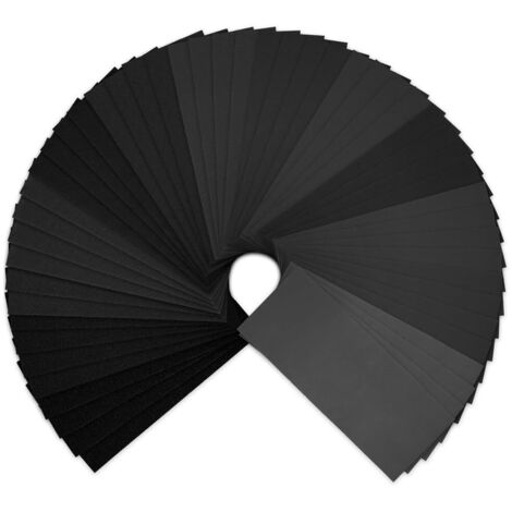 45 Stück Schleifpapier, wassertrockenes Papier 80 120 150 180 240 320 400 600 800 1000 1200 1500 2000 2500 3000 3 Blatt/Körnung, 9 x 3,6 Zoll