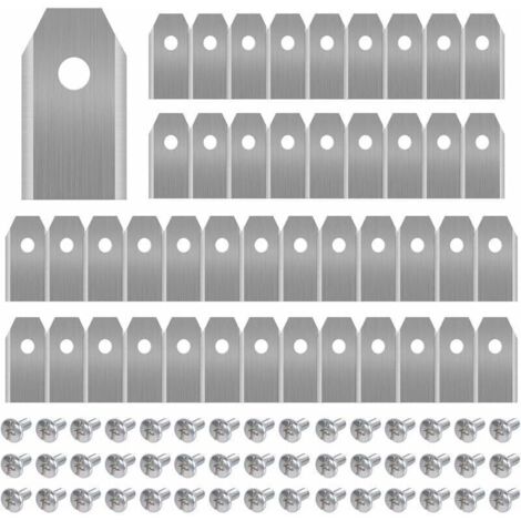 45 Titanmesser für Husqvarna/Automower/Yardforce/Gardena Mähroboter (3 g – 0,75 mm), inklusive 45 Schrauben, Ersatzmesser für die Modelle 105, 310, 315, 320, 420, 430X und R40i