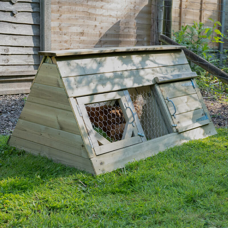 4'5 x 2'6 Forest Hedgerow Wooden Starter Small Chicken Coop (1.34m x 0.77m) - pressure treated