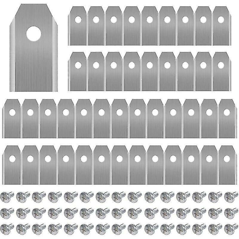 45 X lames de couteau en titane pour toutes les tondeuses robotiques Husqvarn/automower/Yardforce/gardena (3g-0,75 mm) avec 45 vis, lames de rechange