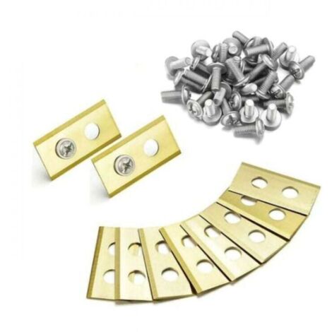 45 x lames en titane, lames de rechange pour les robots tondeuses Worx Landroid, lames en titane de haute qualité de 1 mm et vis Dacromet modifiées - différents accessoires