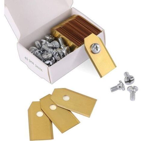45 x Titan-Messerblätter per tutti i robot tosaerba Husqvarna/Automower/Yardforce/Gardena (3 g – 0,75 mm) con 45 viti, lame di sostituzione per modelli 105, 310, 315, 320, 420, 430X, R40i