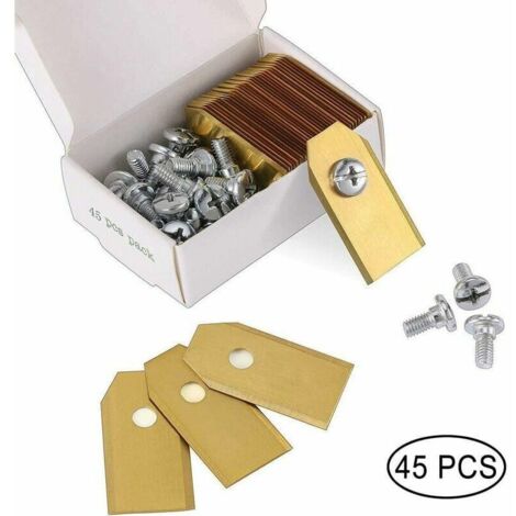45 x Titan-Messerklingen für alle Husqvarn/Automower/Yardforce/Gardena Mähroboter (3g-0,75mm) mit 45 Schrauben, Ersatzklingen für Modelle 105,310,315,320,420,430x,r40i