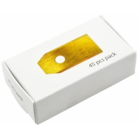 45 x Titan-Messerklingen mit 45 Schrauben, Ersatzklingen, 35×18×0,75 mm, Gold