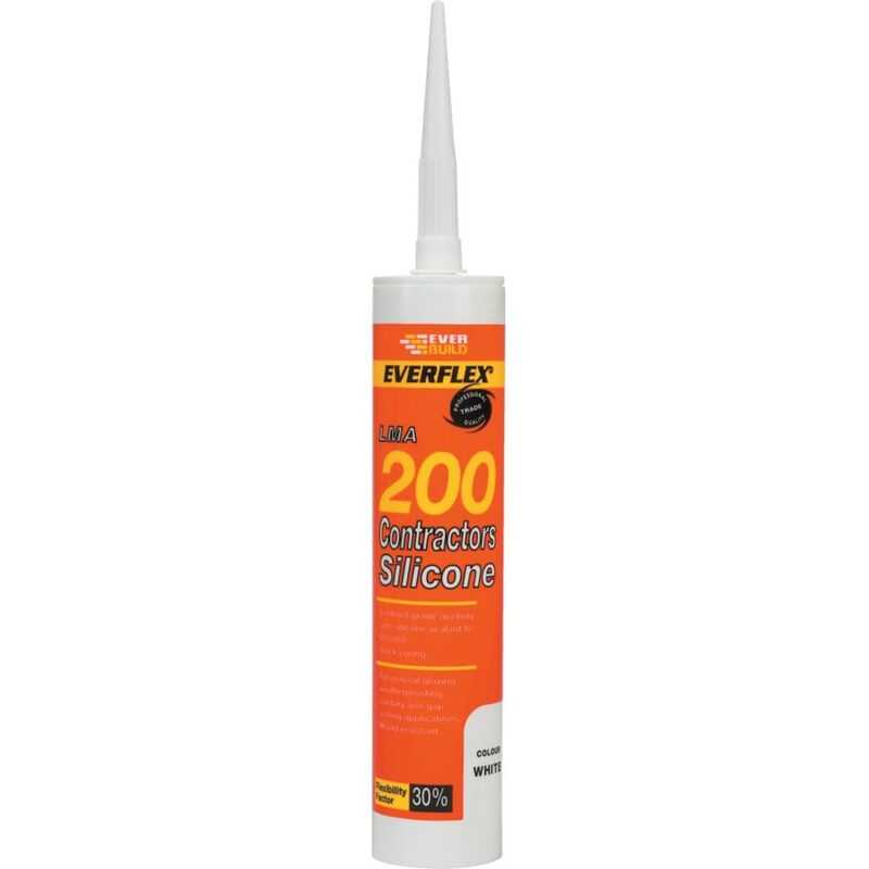 Everbuild - 200 Contactos lma Silicon C3 White 310ml - White