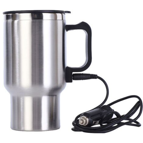 450 ml Auto-Thermobecher 12V Auto-Kochbecher, Edelstahl, elektrischer Heizbecher Auto-Heizbecher