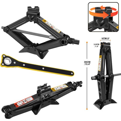 DAYPLUS 4500 lb RV Car Trailer Stabilizer Leveling Scissor Jack With Spanner Garage Home