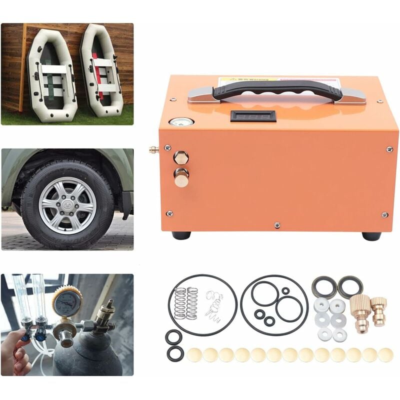 Senderpick - 4500 psi Compresseur d'air pcp, pompe à air haute compression Compresseur 12 v 30 MPa/300 bar Pompe à air Compresseurs avec