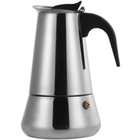 450Ml Cafetière Italienne Induction En Inox Moka Pot - 9 Petites Tasses