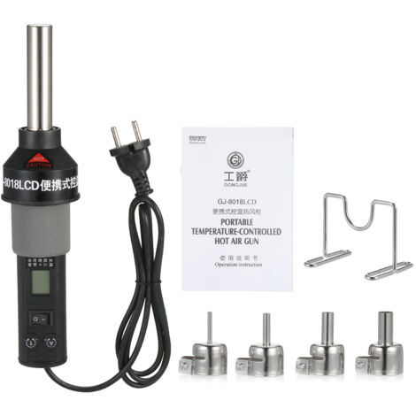 450W Gun de chaleur à soudure à température à température portable 450 ℃ Station de remontée à l'air chaud outil de désofilation SMD avec buses LCD Affichage numérique Contrôle du flux d'air pour le c