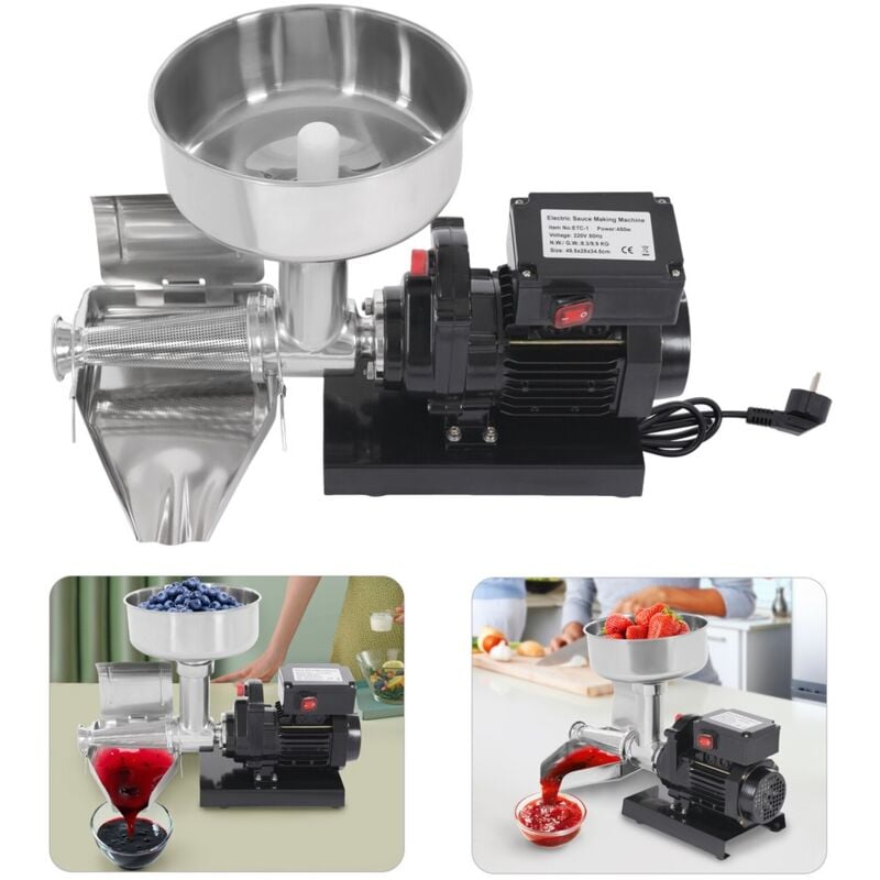 Senderpick - 450W Presse à tomates Extracteur de jus de tomates électrique Presse à tomates