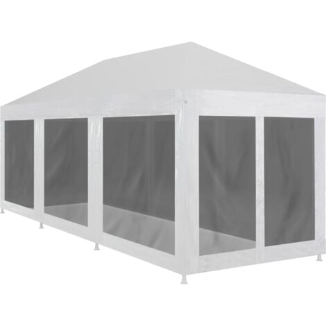 Party Tent with 8 Mesh Sidewalls 9x3 m