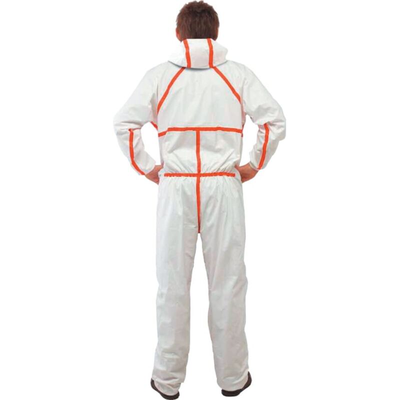 3M - 4565 Hooded White Coveralls - CE Type 4/5/6 (3XL)