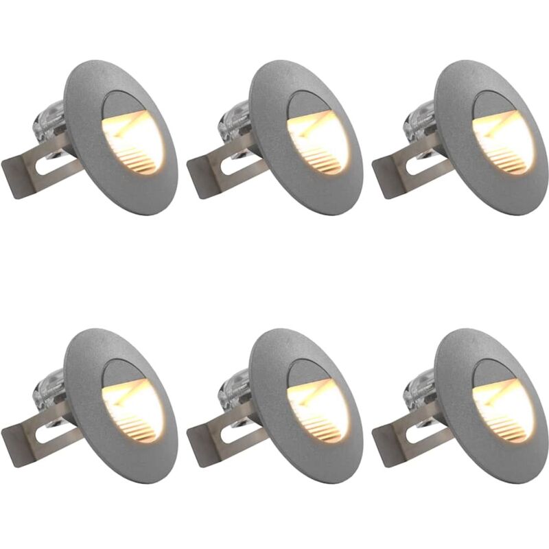 Vidaxl - Outdoor led Wall Lights 6 pcs 5 w Silver Round
