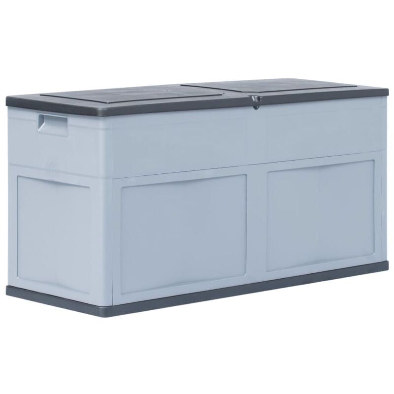 Garden Storage Box 320 l Grey Black Vidaxl