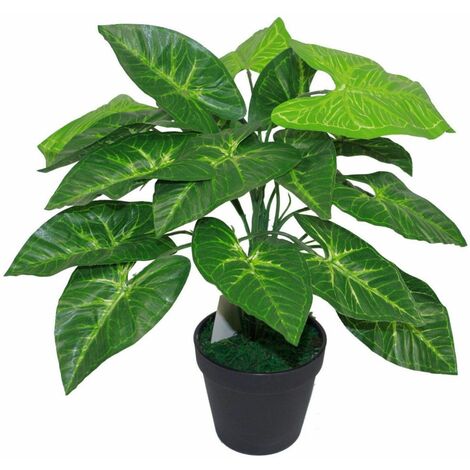 45cm Leaf Design UK Realistic Large Artificial Foliage Plant with Pot