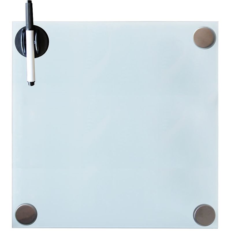 Pizarra magnética Pizarra de pared Pizarra para notas 45CM Blanco Panel de vidrio Cristal para escribir para colgar organizar oficina casa