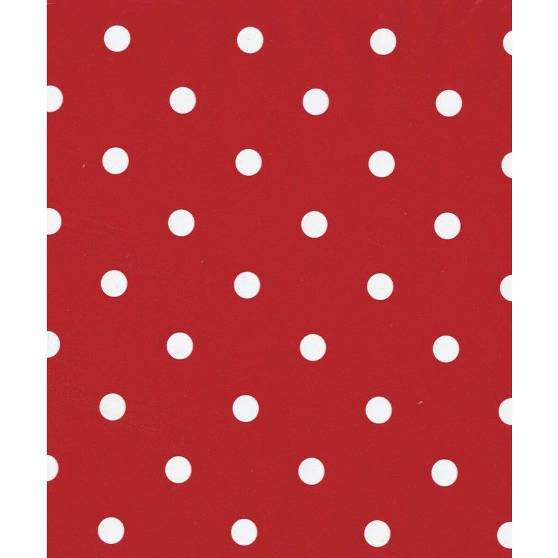 Fablon - Polka Dot Red Stationary Crafts Self Adhesive Film 2 m x 45 cm Vinyl