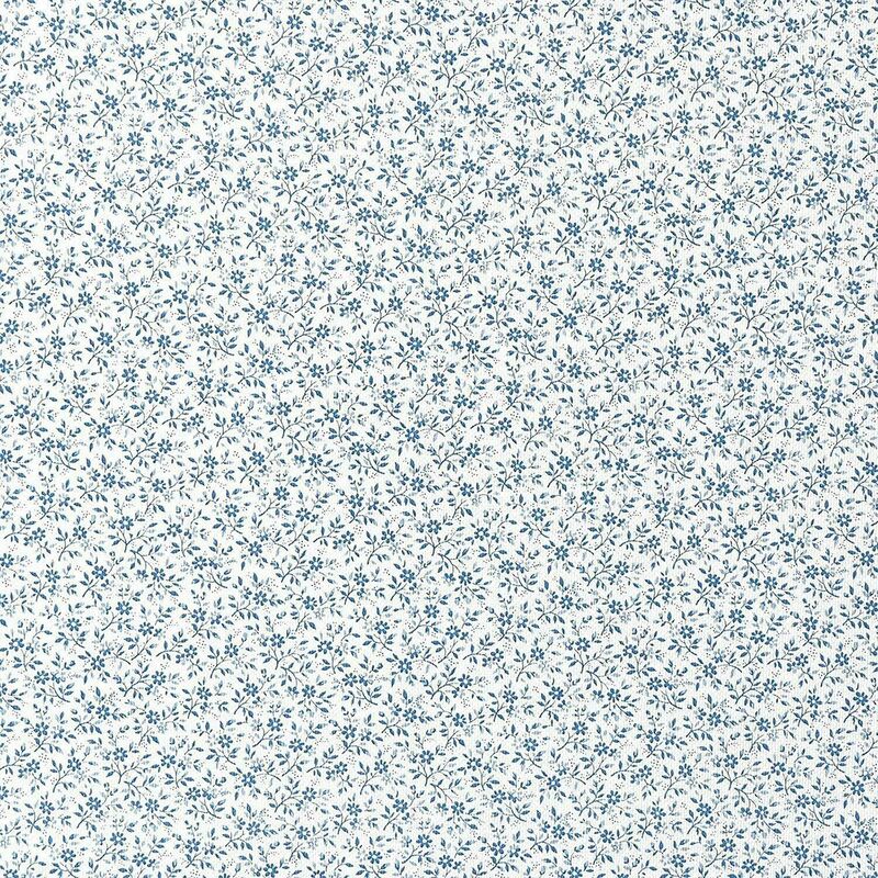 Small Floral Blue White Stationary Crafts Self Adhesive Film Vinyl - Fablon