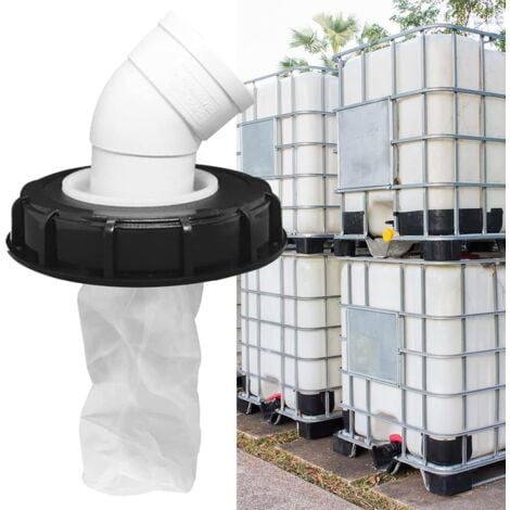 HOUHENCE 45°Couvercle de Réservoir IBC avec Filtre en Nylon Lavable pour Réservoir d'eau de Pluie IBC 1000 litres,Filtre À Couvercle IBC Accessoires de Réservoir IBC,Filtre à Eau de Pluie en Nylon 165 mm