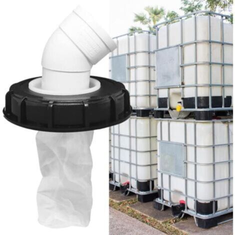45°Couvercle de Réservoir IBC avec Filtre en Nylon Lavable pour Réservoir d'eau de Pluie IBC 1000 litres,Filtre À Couvercle IBC Accessoires de Réservoir IBC,Filtre à Eau de Pluie en Nylon 165 mm