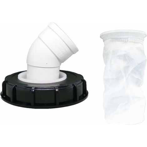 45°Filtre à Couvercle IBC, Filtre à Eau de Pluie en Nylon 163 mm, Lavable avec Couvercle pour réservoir d'eau de Pluie IBC DN 150,DEBUNS
